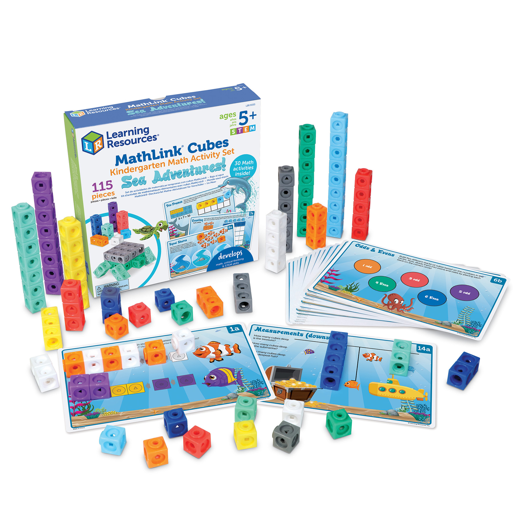Learning Resources Mathlink Cubes Kindergarten Math Activity Set: Sea Adventures!