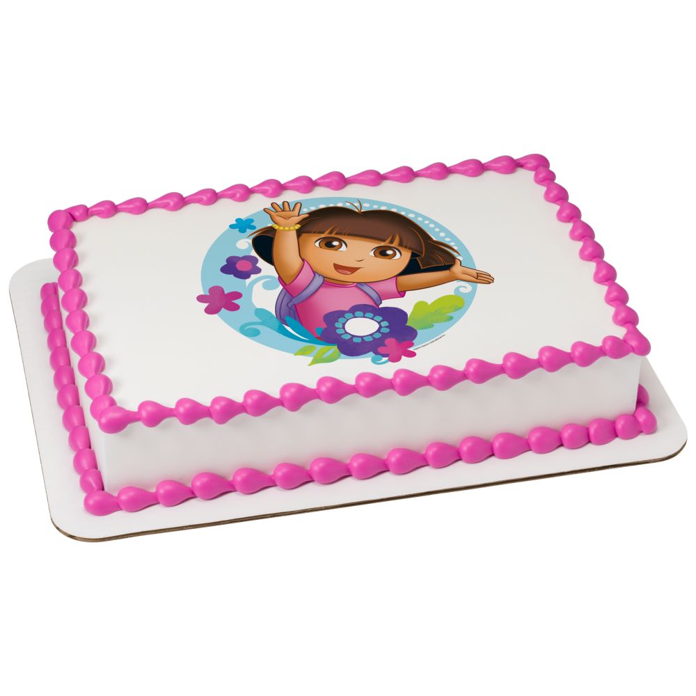 Image Cake Dora the Explorer™ Flowers