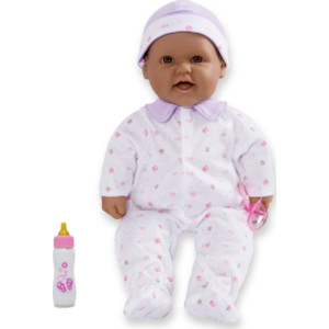 La Baby Soft 16" Baby Doll, Purple with Pacifier, Hispanic