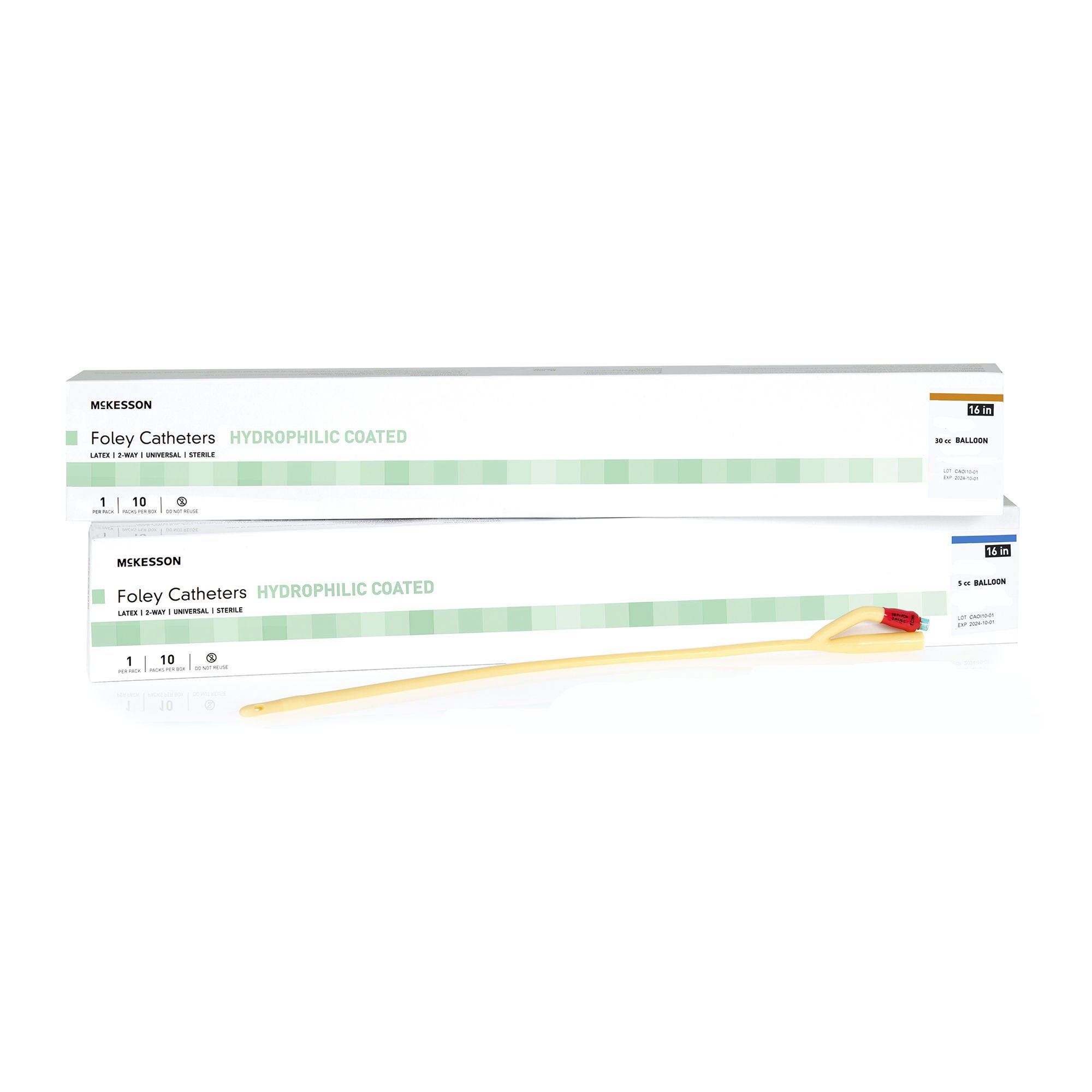 McKesson Hydrophilic Coated Foley Catheter, 18 Fr., Coudé