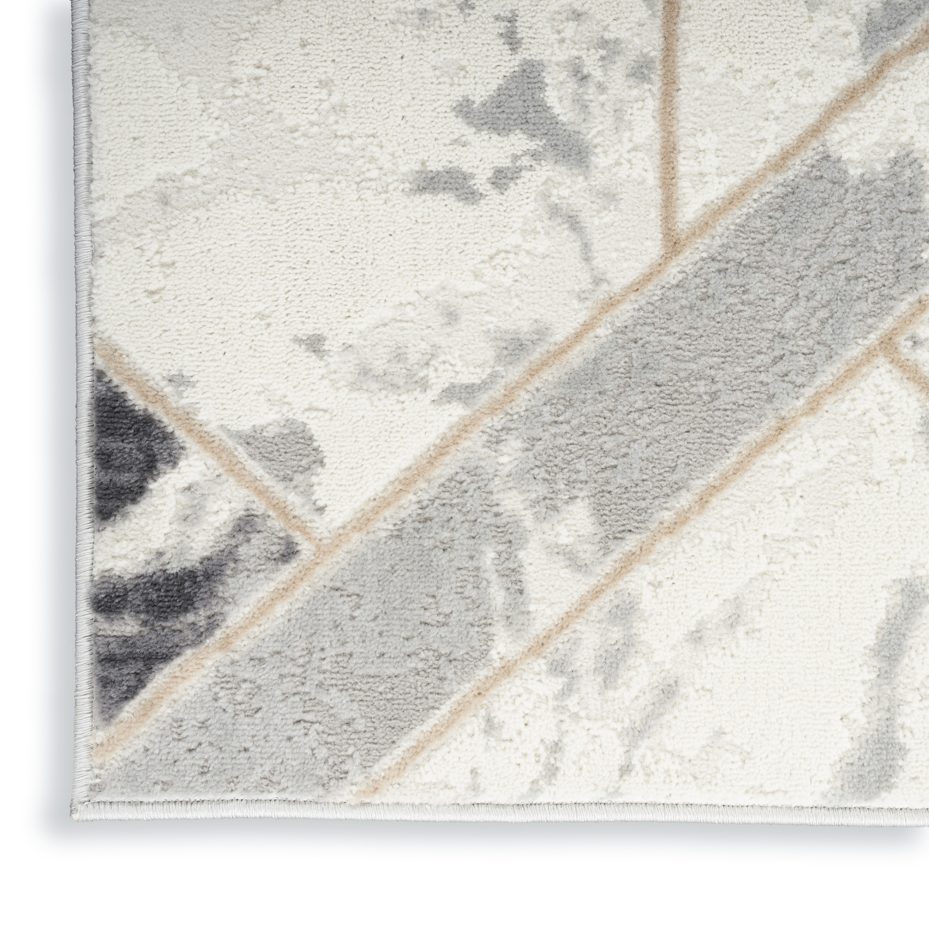 Nourison Elation 2' x 3' Ivory Grey Modern Indoor Rug