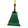Hillyard, Antimicrobial Blend Looped-End Wet Mop Head with 5" Headband, Medium, Green