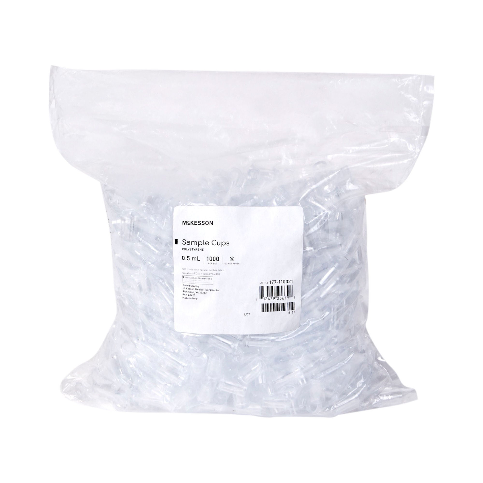 McKesson Polystyrene Sample Cup, 0.5 mL