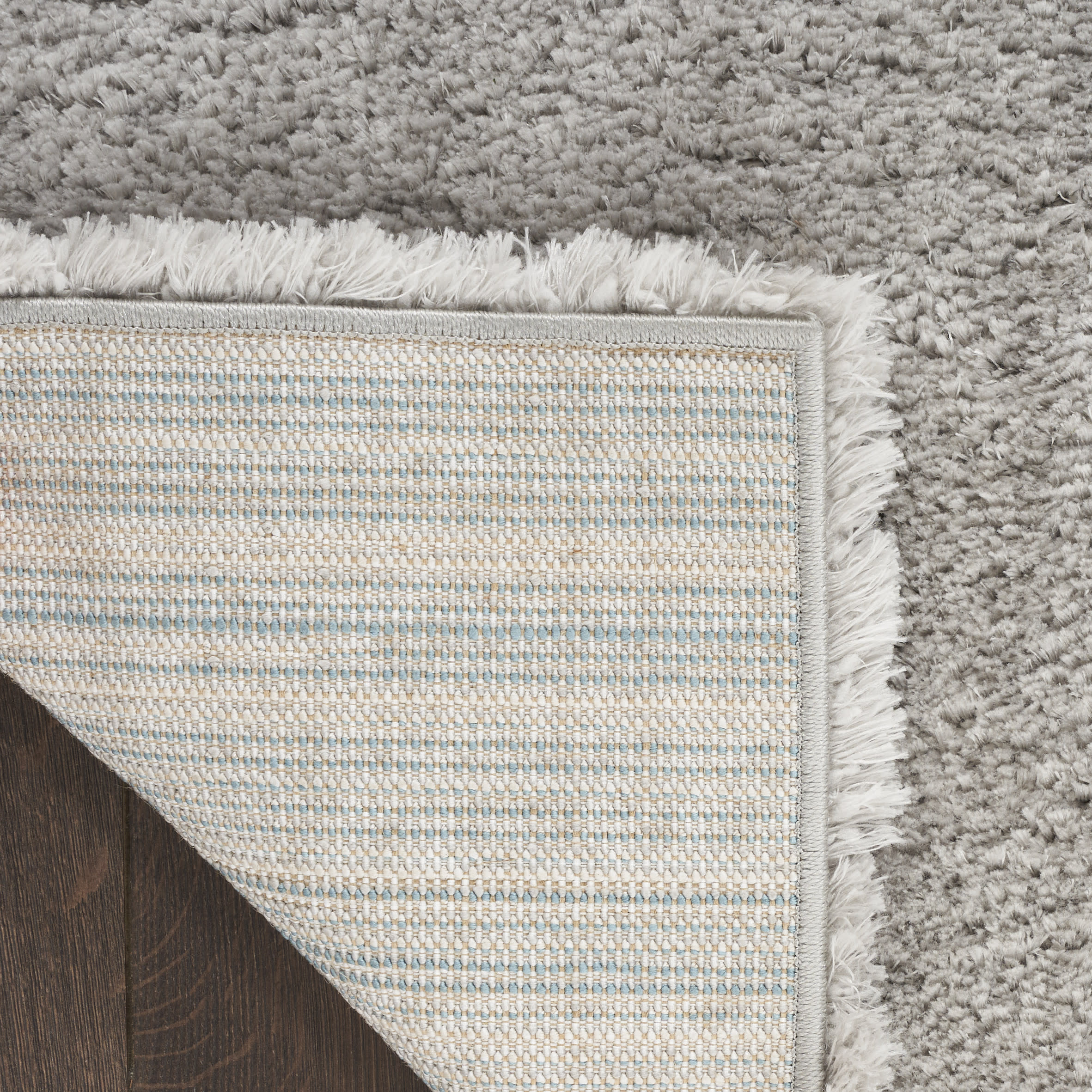 Nourison Dreamy Shag 4' x 6' Silver Shag Indoor Rug