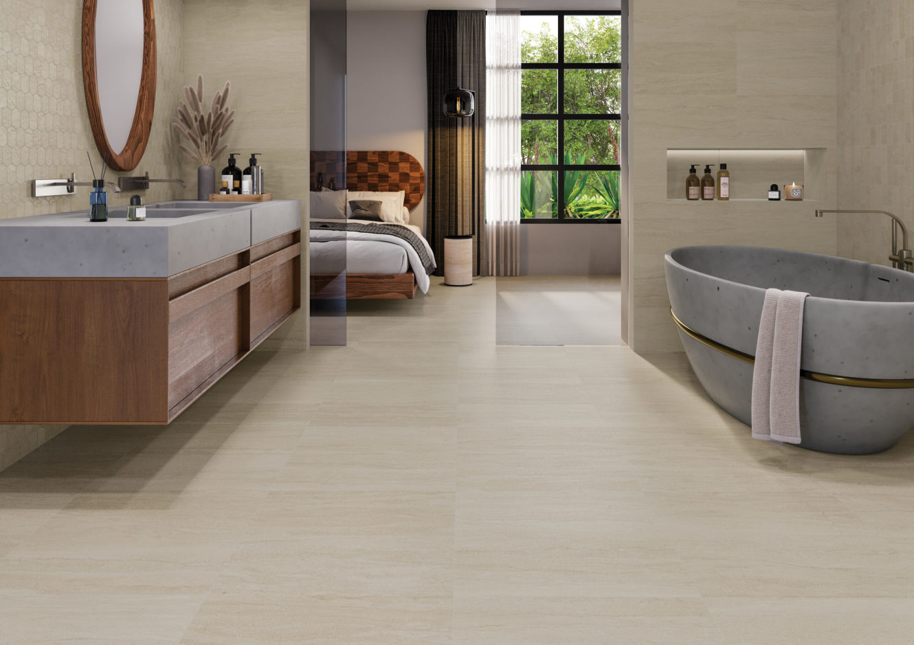 Portland Cliff Bluff 12x24 and Barrel Mosaics