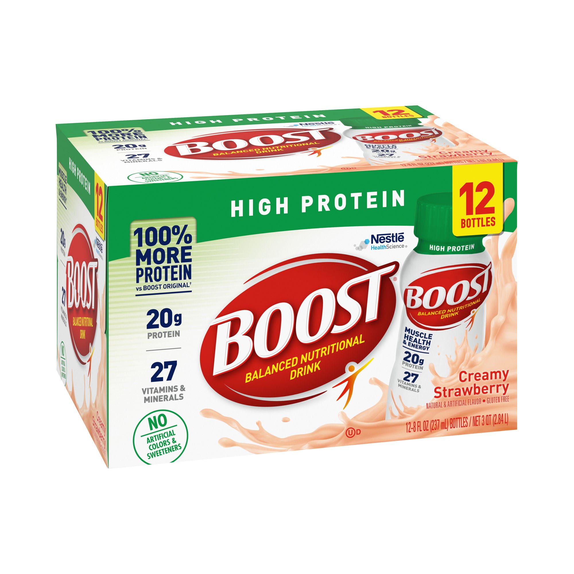 Boost® High Protein Strawberry Complete Nutritional Drink, 8-ounce Bottle