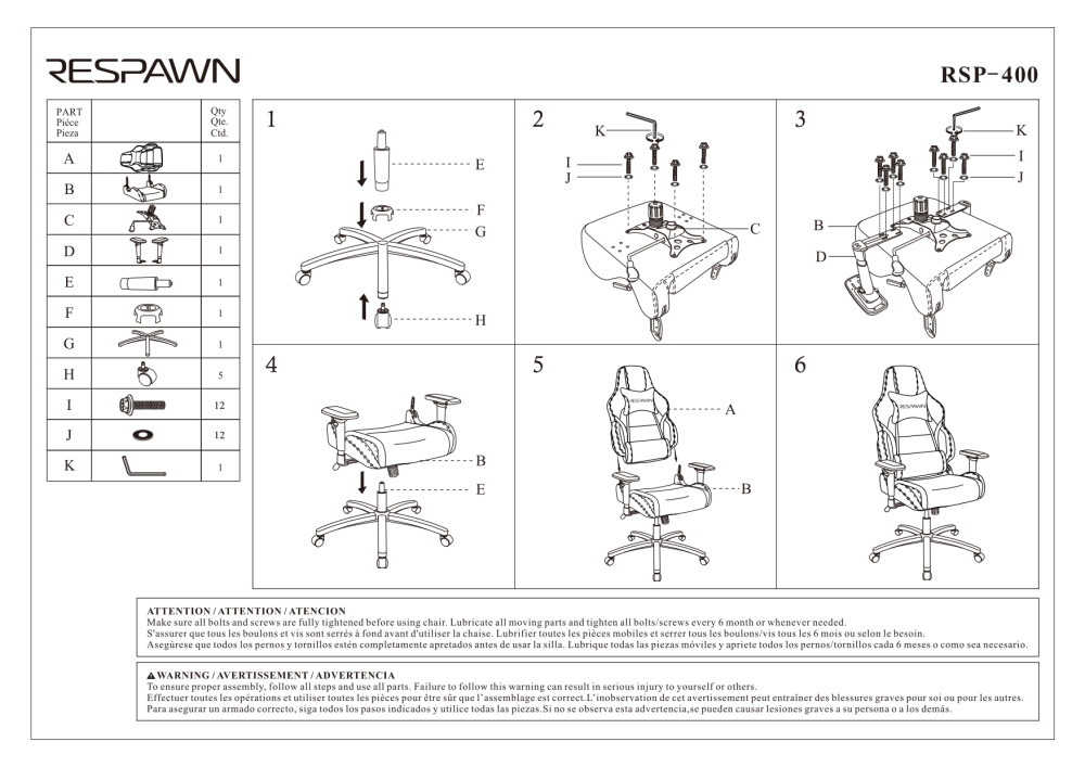 RESPAWN400 Racing Style Gaming Chair Big and Tall Leather Chair, Red
