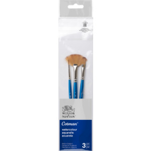 Cotman Watercolor Brushes Pack #3, Short Handle, Set of 3