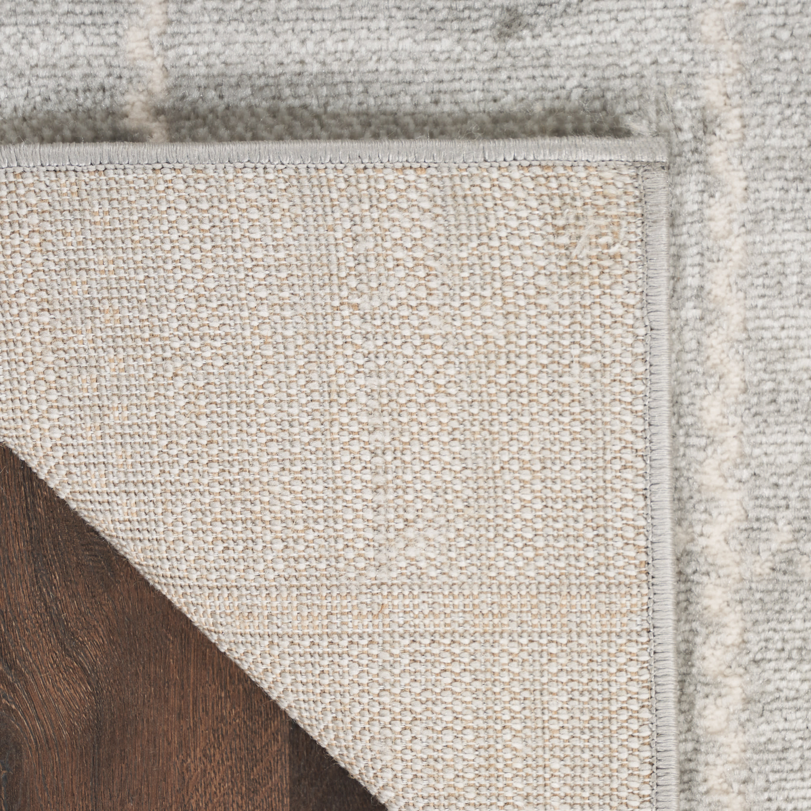 Nourison Serenity Home 9' x 12' Light Grey Modern Indoor Rug
