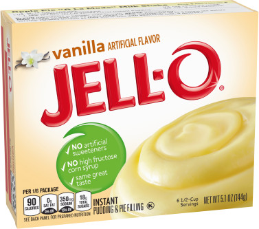 Jell-O Vanilla Instant Pudding & Pie Filling, 5.1 oz Box