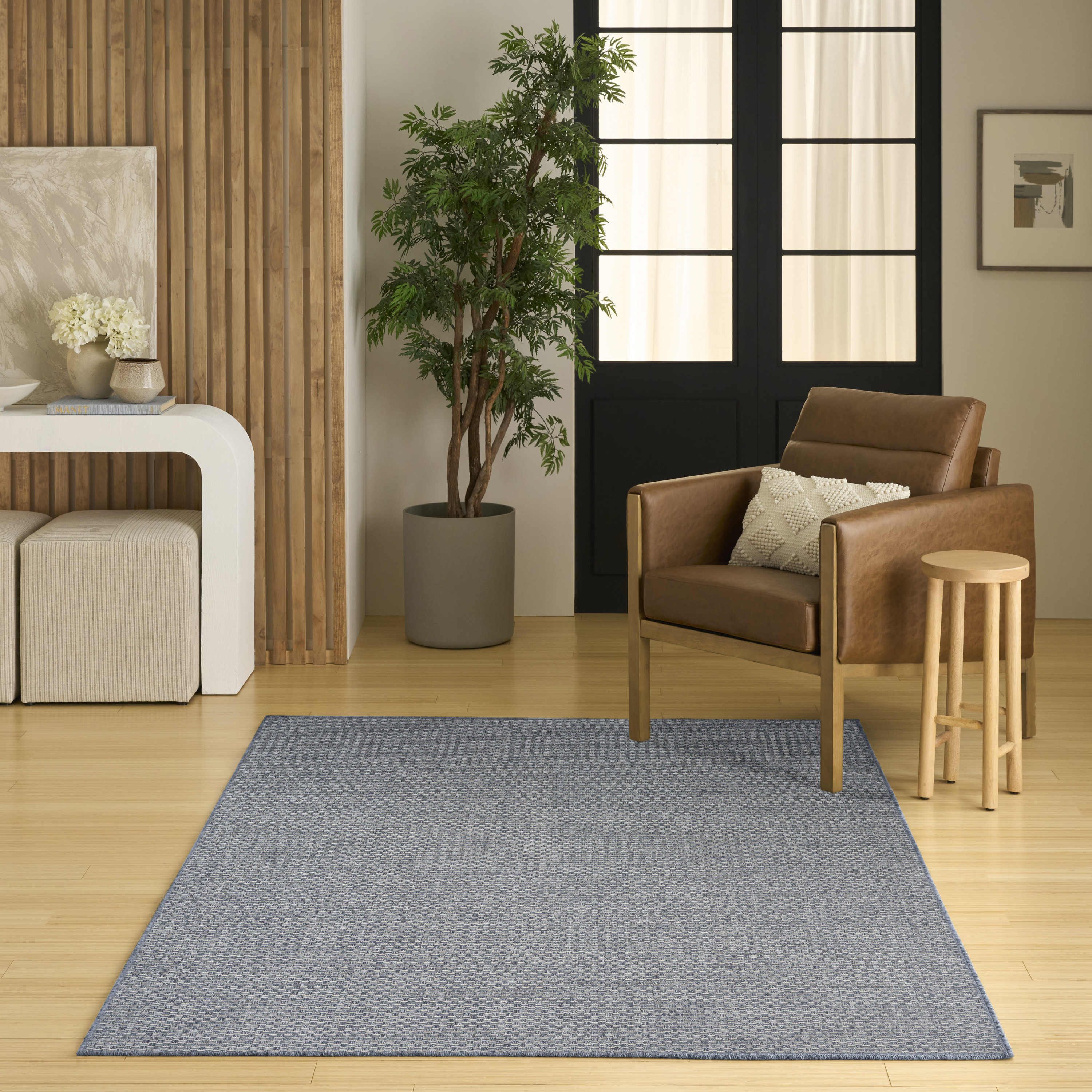 Nourison Tulum 6' x 9' Denim Outdoor Rug