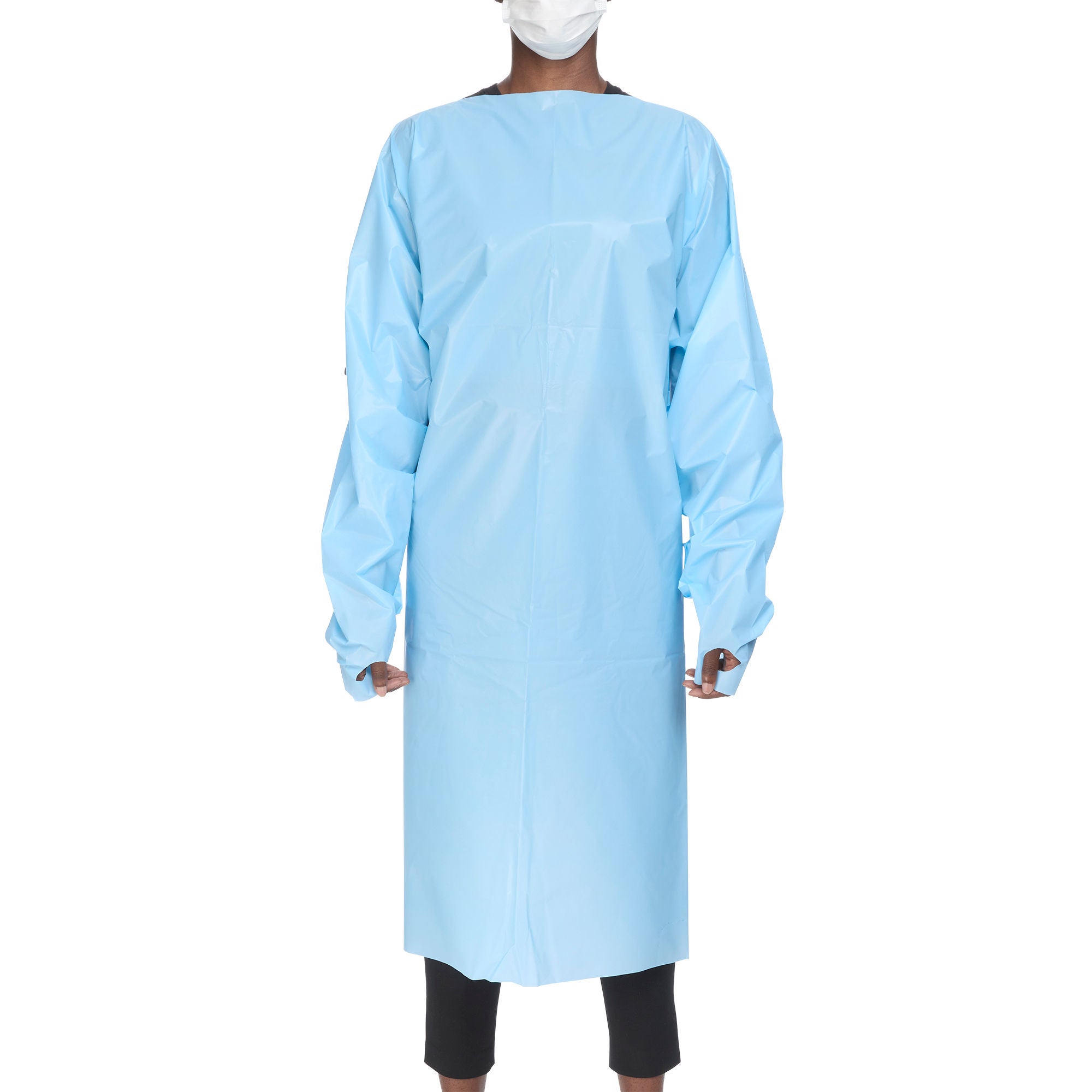 McKesson Open Back Over-the-Head Protective Procedure Gown, Universal, Blue