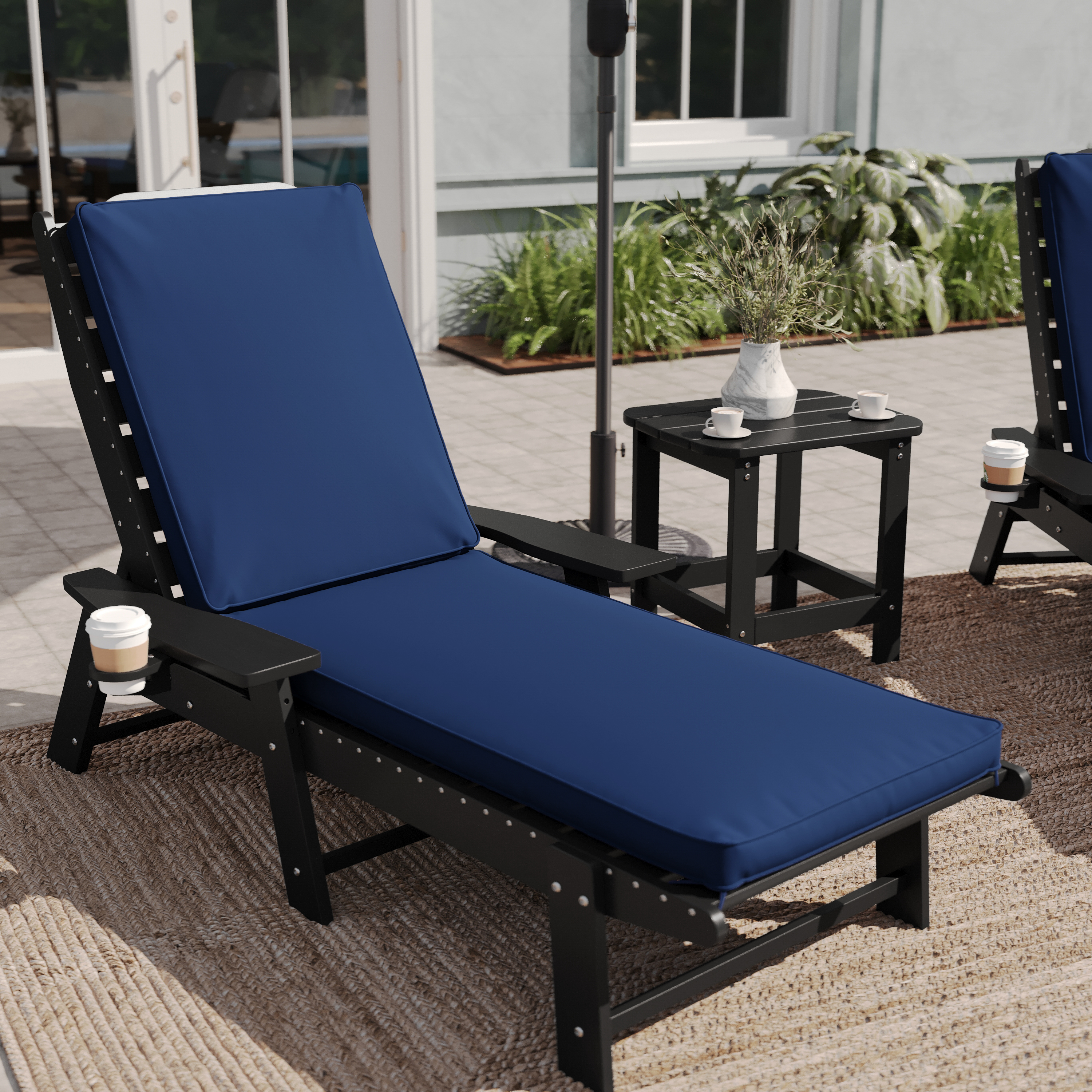 Cojín Kavala Beige Exterior Resistente al Agua Chaise Lounge Patio - Imagen 11 de 19