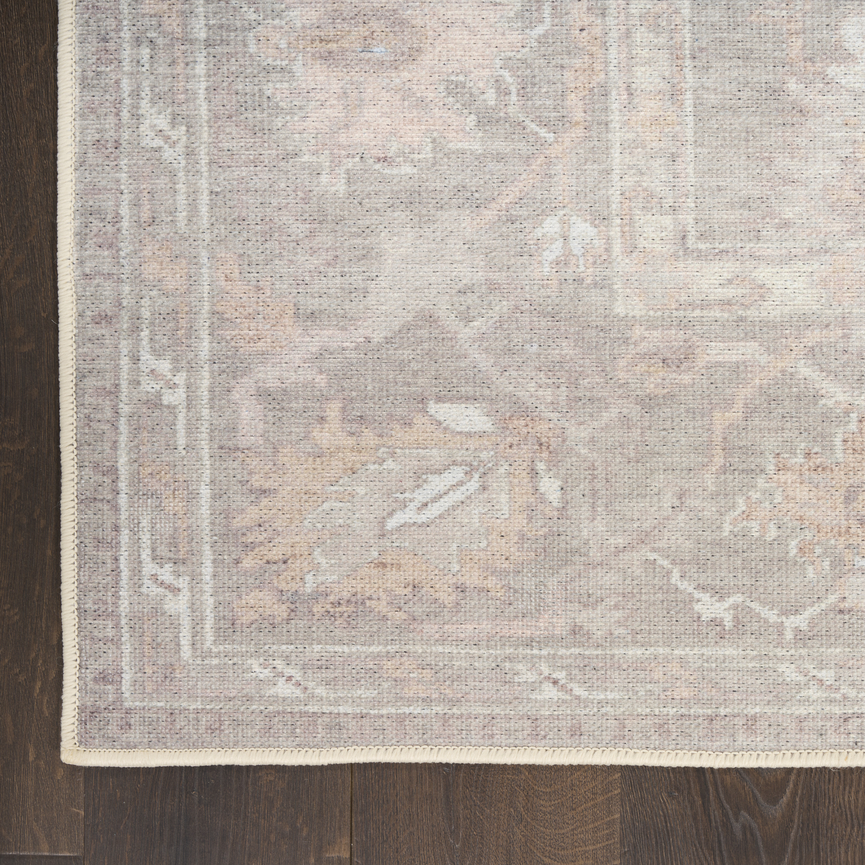Nourison Vintage Washables 2' x 6' Grey Vintage Indoor Rug