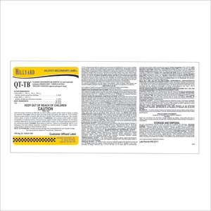 Hillyard, Label RTU 1011 QT-Tb Quart