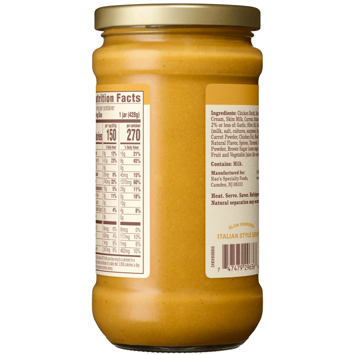 Butternut Squash Soup, 15.1 oz - Back Image