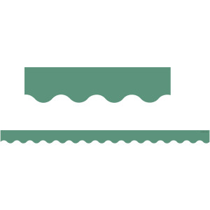 Eucalyptus Green Scalloped Border Trim, 35 Feet