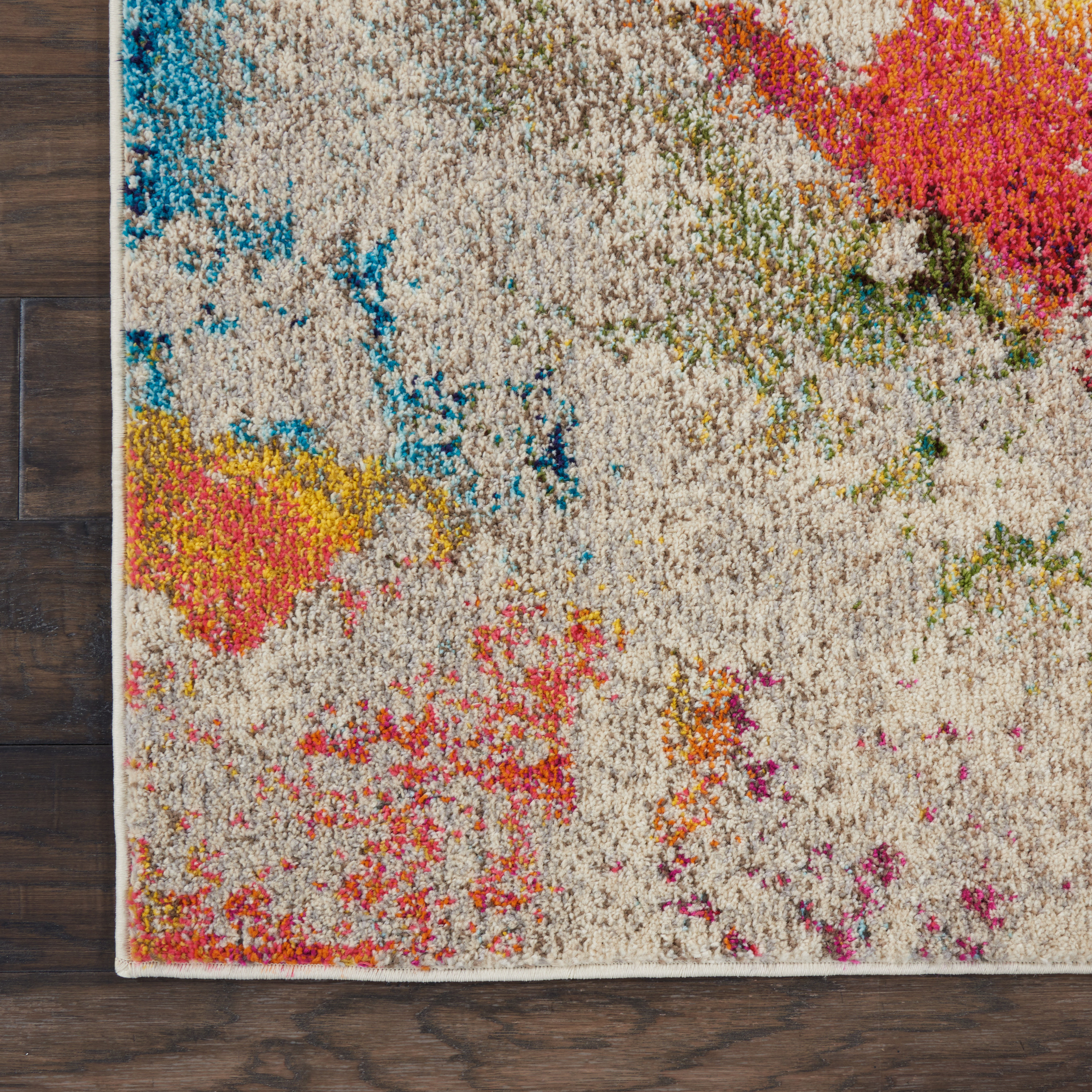 Nourison Celestial 3' x 5' Ivory Multicolor Modern Indoor Rug