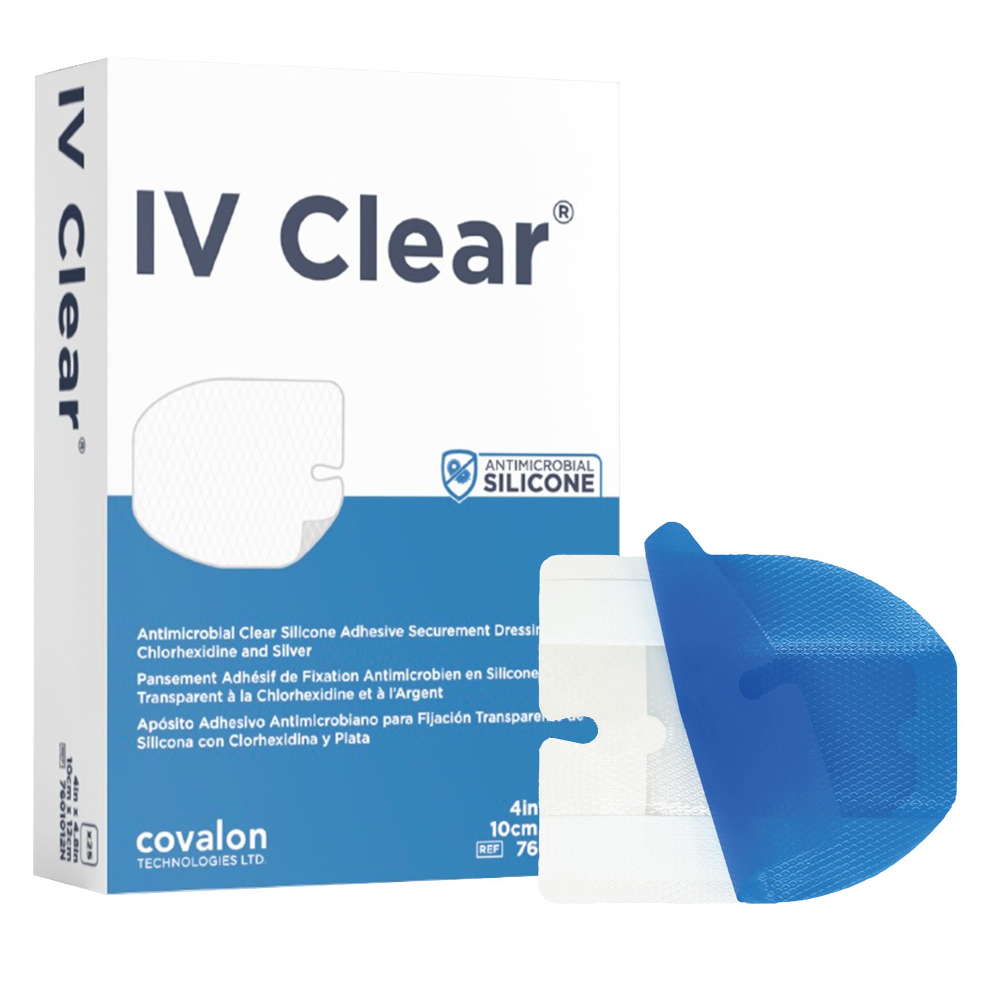 Covalon Technologies Inc DRESSING, IV ANTIMICROBIAL COVER CLR 4"X4" (25/BX)