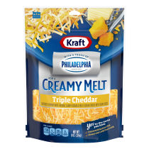 Kraft Triple Cheddar Cheese Blend with Philadelphia Cream Cheese Shredded Cheese 8 oz Bag