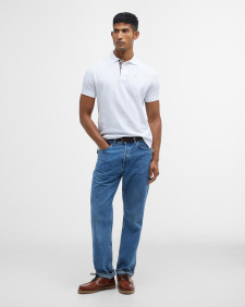 Tartan Pique Polo Shirt White-Dress