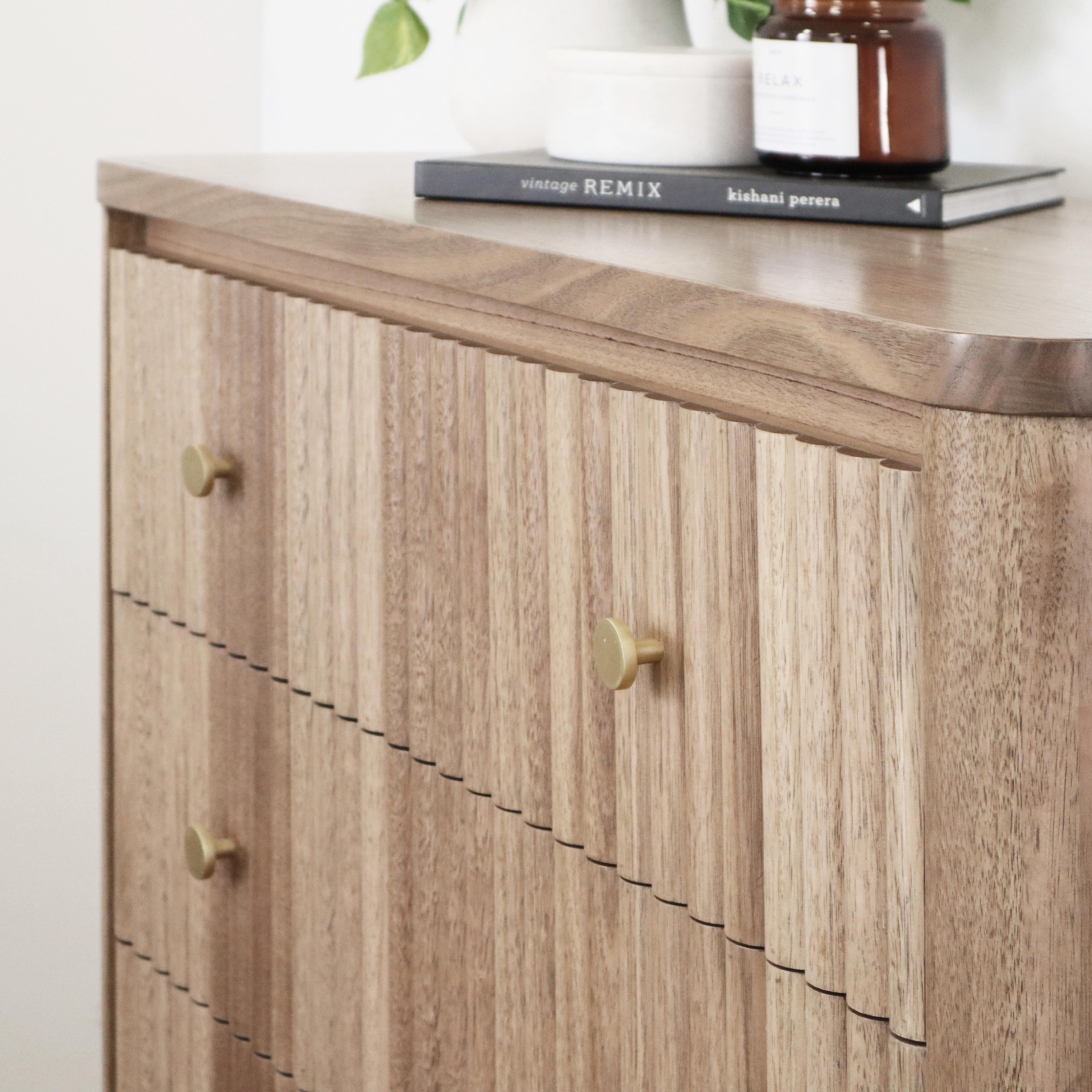 Detail image of the Clifton Tallboy (4 Drawer), Smoked Oak from Forty Winks