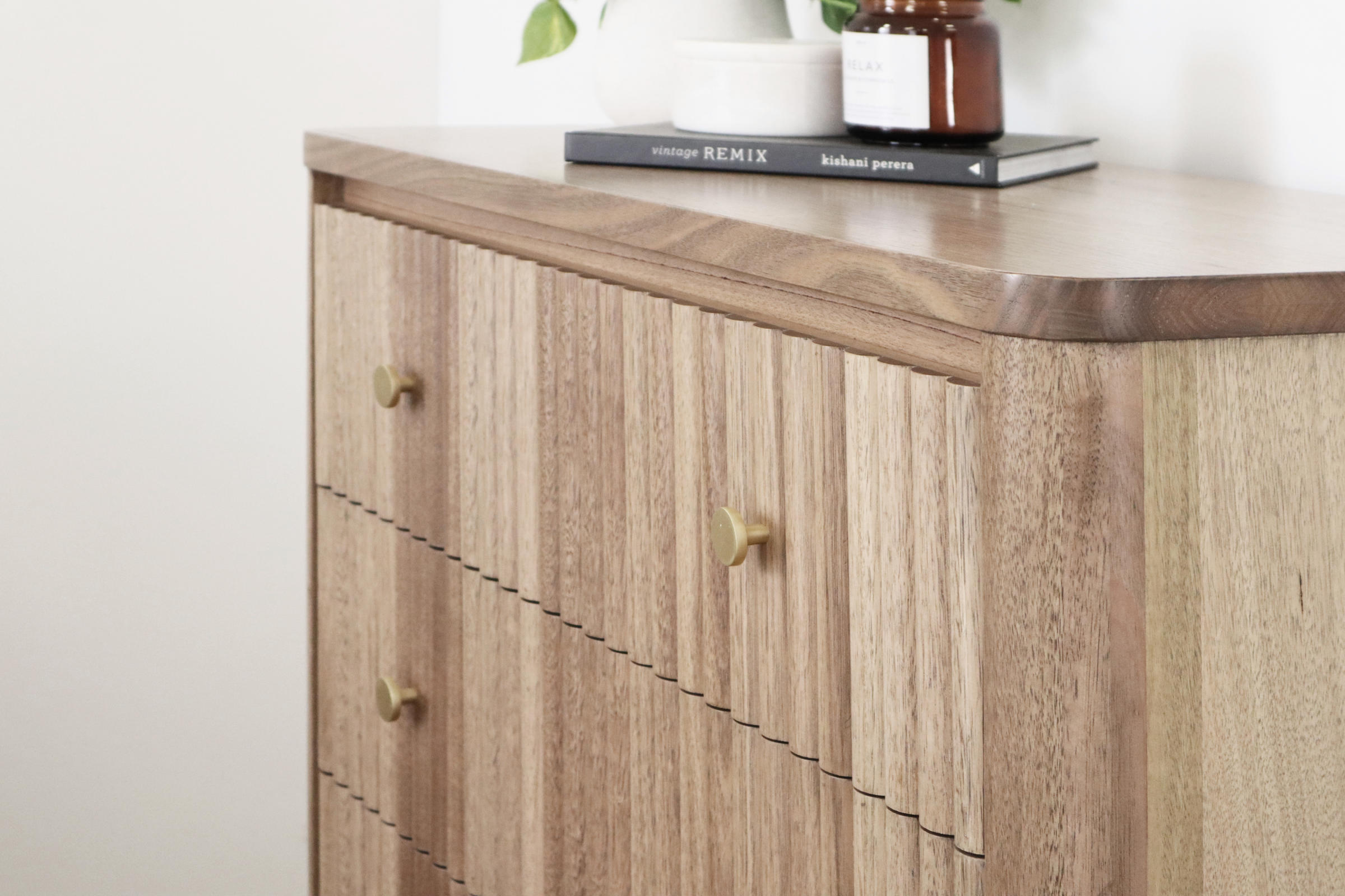 Detail image of the  Clifton Tallboy (4 Drawer), Smoked Oak from Forty Winks