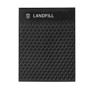 Rubbermaid Commercial, Decorative Plastic Landfill Panels for 35 Gal. Receptacle, Black
