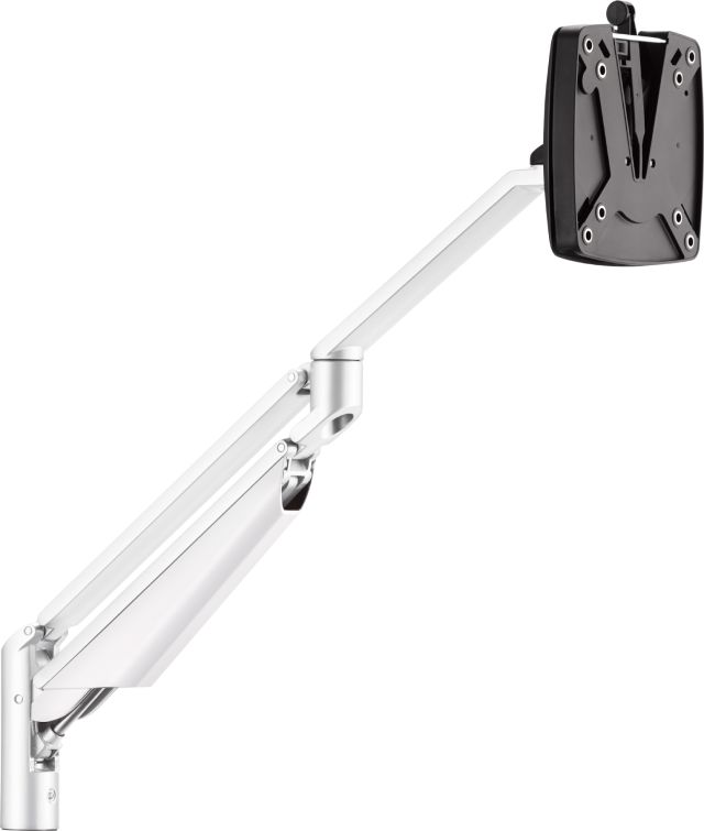 Novus CLU II is designed with a taller, longer profile to elevate a larger monitor into a comfortable viewing position.