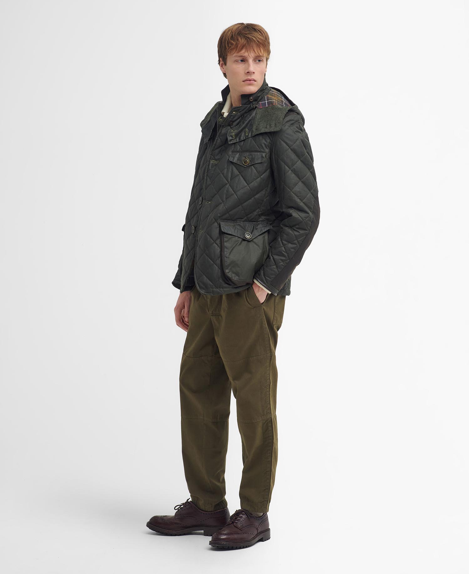 Barbour x TO KI TO Driving Quilted Waxed Jacket image number 1