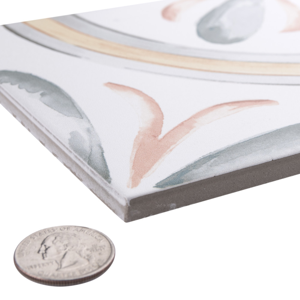 Saint Germain Chaud Deco Rivette 5-3/4 in. x 5-3/4 in. Porcelain Floor and Wall Tile