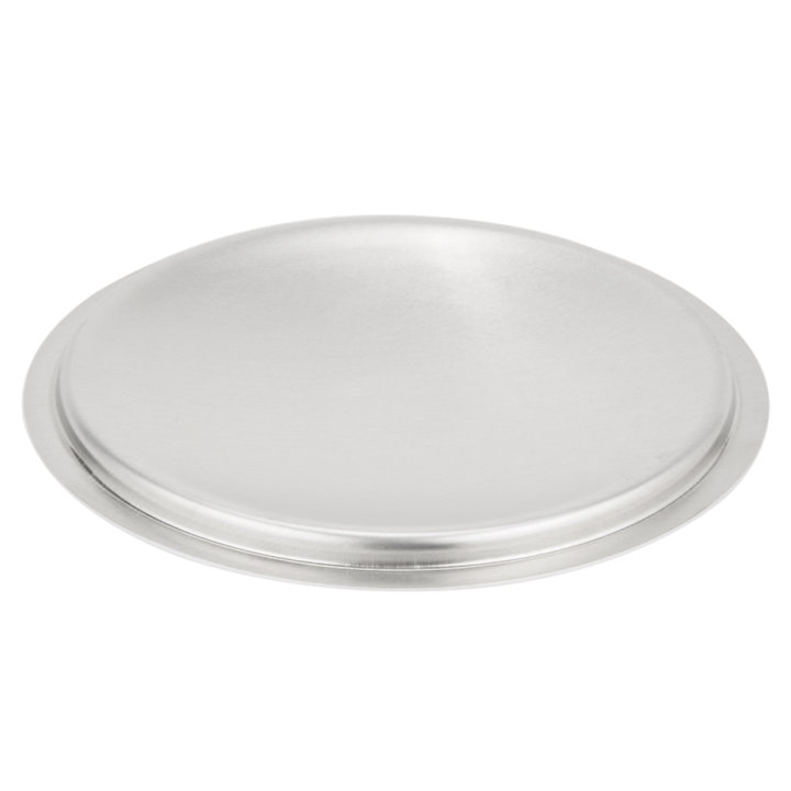 8 5/16-inch Wear-Ever® domed aluminum cover with satin finish and dipped handle