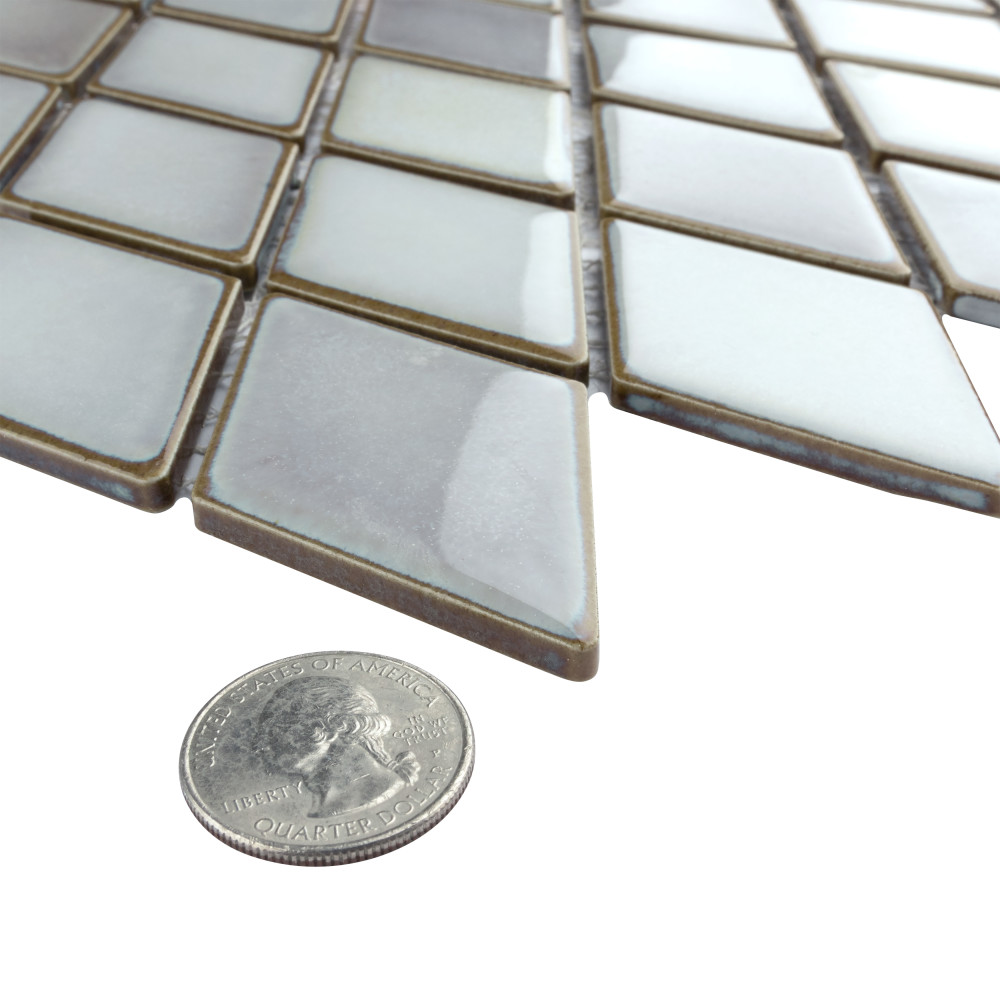 Hudson Kite Grey Eye 10-1/8 in. x 11-3/4 in. Porcelain Mosaic Tile