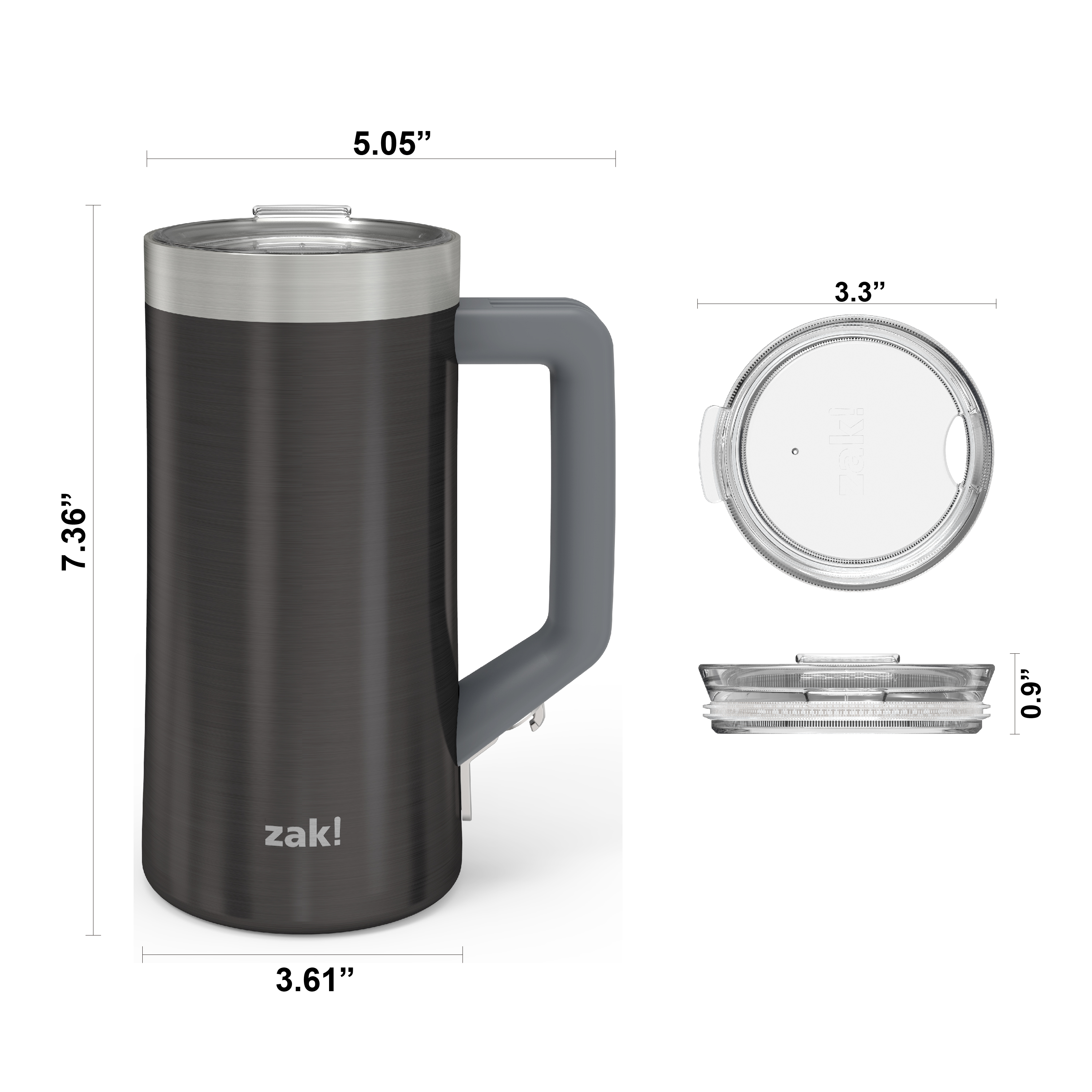 Creston 25 ounce Vacuum Insulated Stainless Steel Tumbler, Black