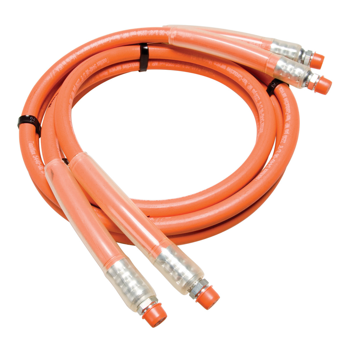 Two 3/8″ x 10” (10 mm x 3 m) I.D. Hoses with 3/8″ NPTF male fittings