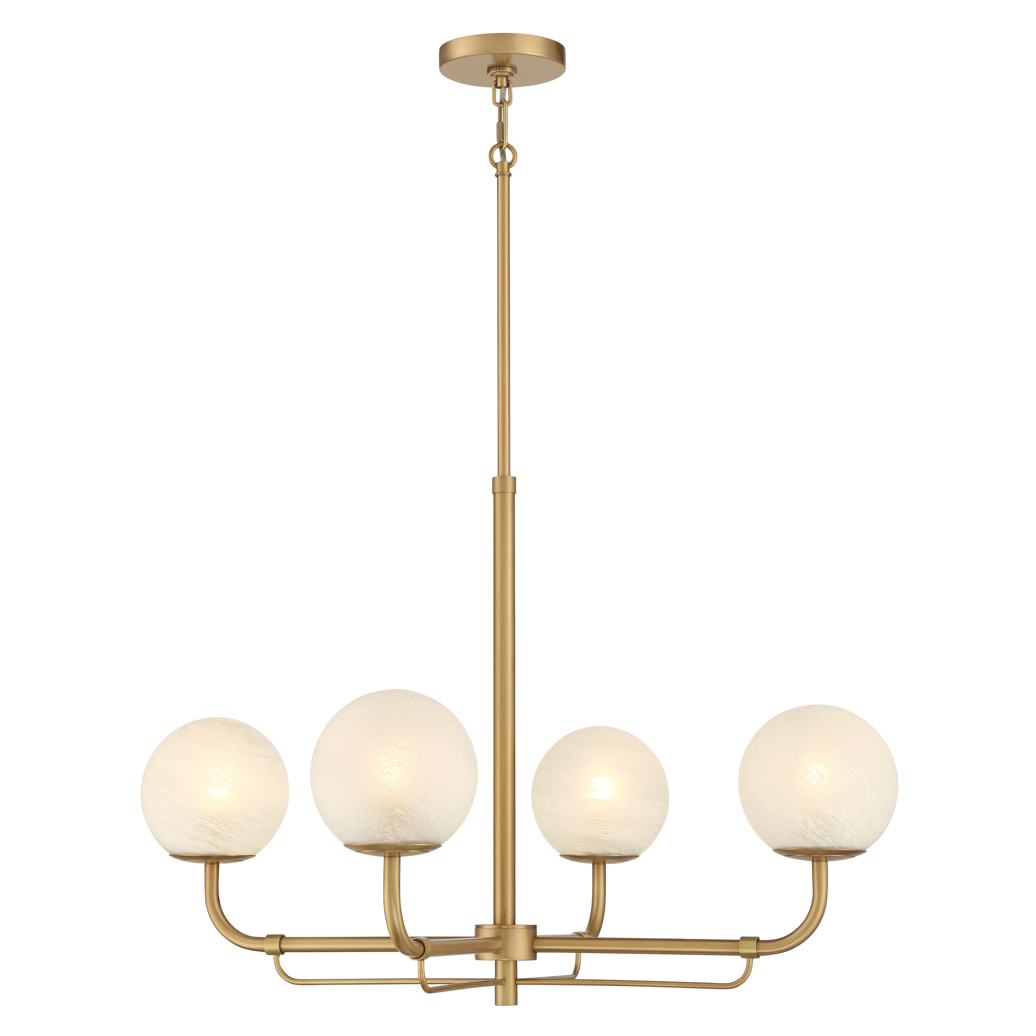 The Whitehall chandelier combines timeless design with transitional styling, featuring a warm Legacy Brass finish and soft etched alabaster glass shades. At 30 inches wide, it provides substantial presence while maintaining refined proportions. - alternate view