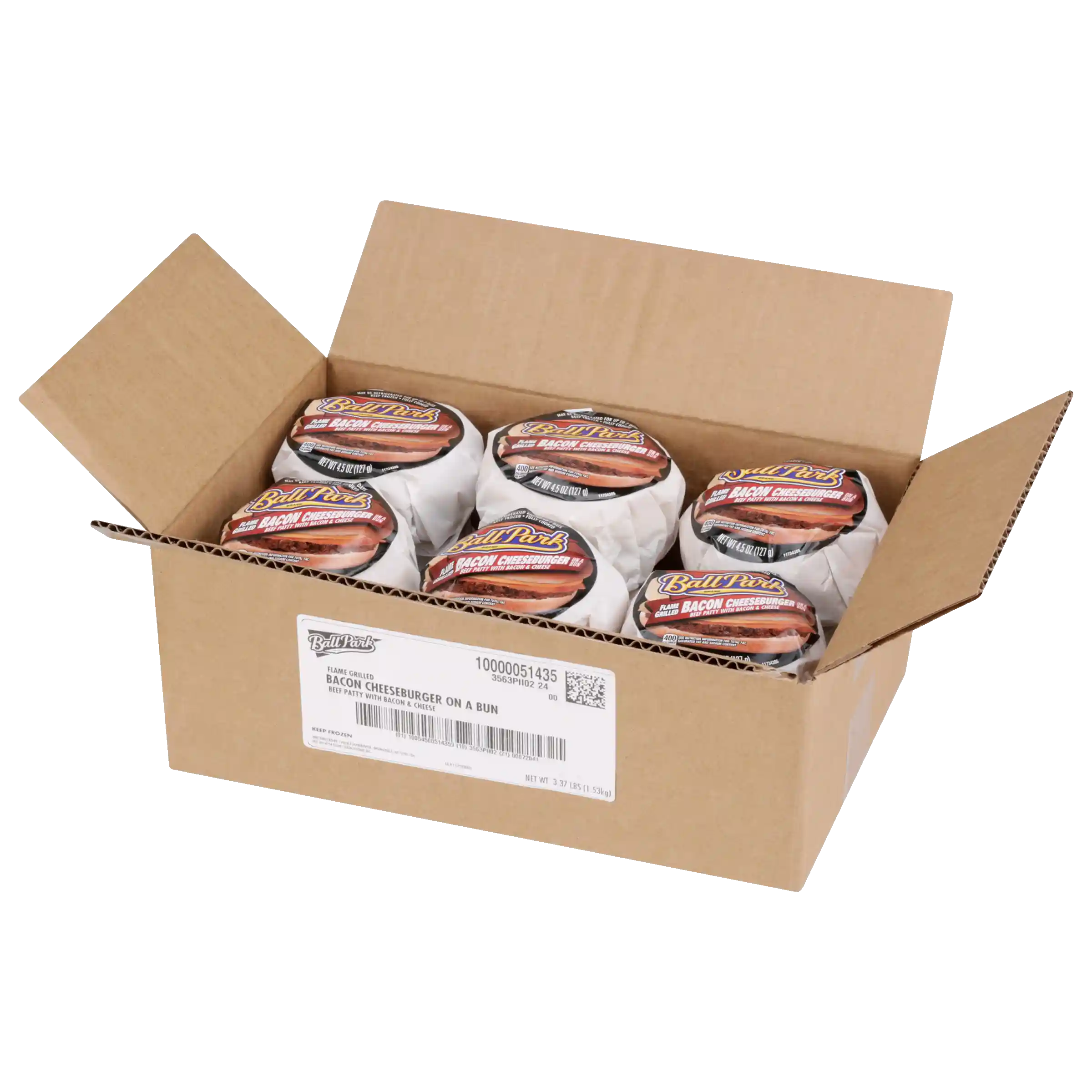 Ball Park® Butcher Wrapped Flame Grilled Bacon Cheeseburger on a Bun_image_4
