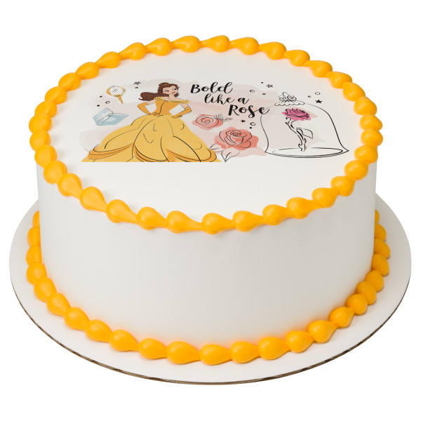 Disney Princess Belle Bold Like A Rose PhotoCake® Edible Image®