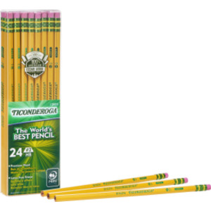 Pencils, #2 Soft, Yellow, Unsharpened, Pack of 24