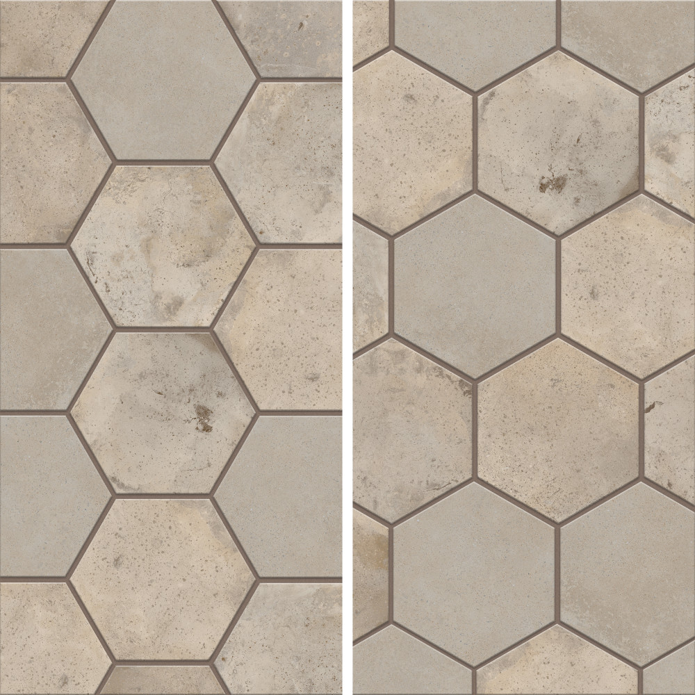 Archai Hex Mellow 9-1/8 in. x 10-1/2 in. Porcelain Floor and Wall Tile