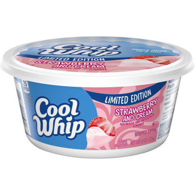 Cool Whip Limited Edition Strawberry And Cream Whipped Topping 8 oz Tub