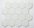 Glass Essentials Pure Silk 3″ Hexagon Mosaic Matte