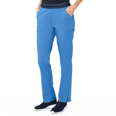 Landau ProFlex Five-Pocket Cargo Scrub Pants for Women: Modern Tailored Fit, Tapered Leg Medical Scrub Pants 2044-