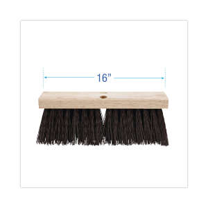 Boardwalk, 6.25in, Street Broom Head, Polypropylene Bristles, Brown