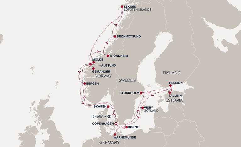 Itinerary map