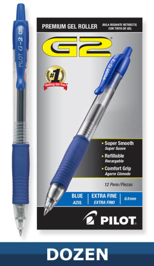 G2 Extra Fine Point Pen - Blue (box of 12)