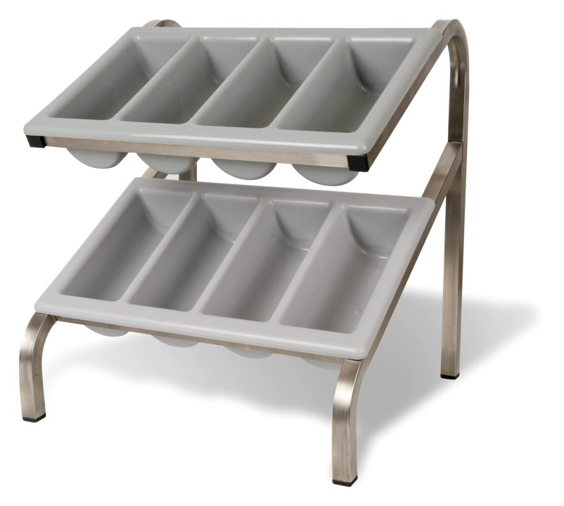 Support Double Porte-Couverts GN 1/1