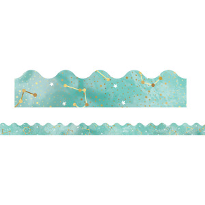 Galaxy Constellations Scalloped Border, 39 Feet