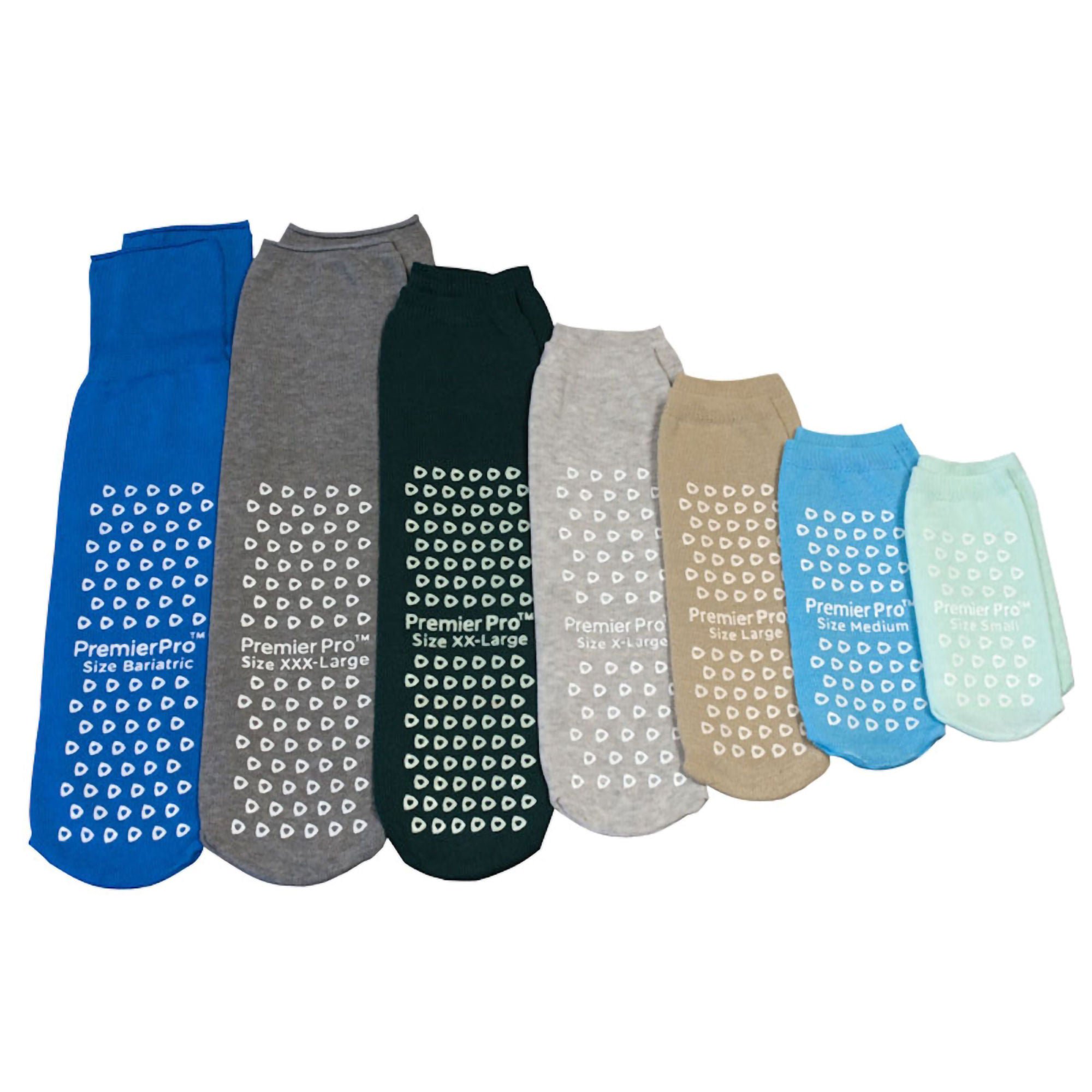 Slipper Socks PremierPro™ Unisex Adult 2X-Large Single Tread Single Patient Use Dark Green