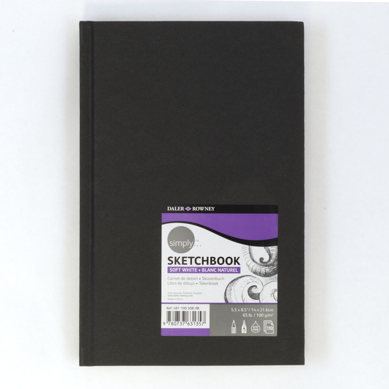 Simply... Sketchbook, Soft White, 80 Sheet, 5.5x8.5 inch, 1 Count